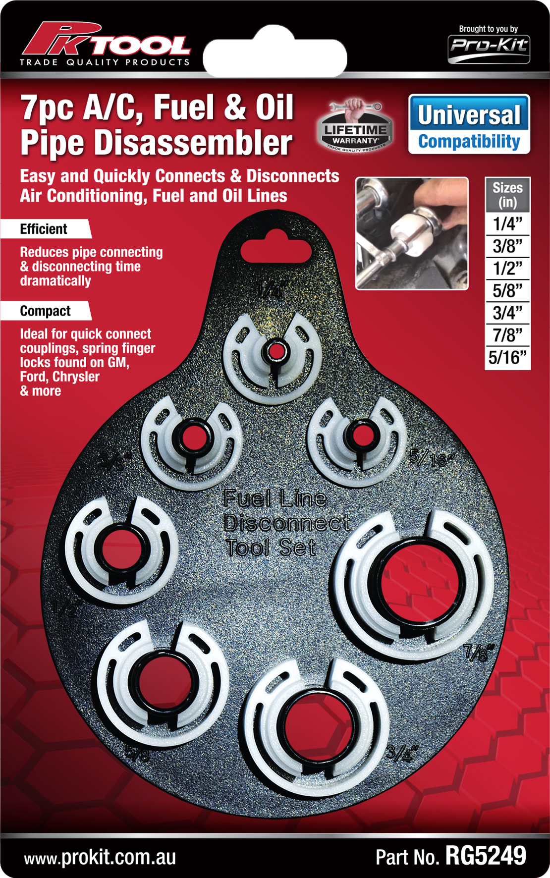 7pc A/C, Fuel & Oil Pipe Disassembler