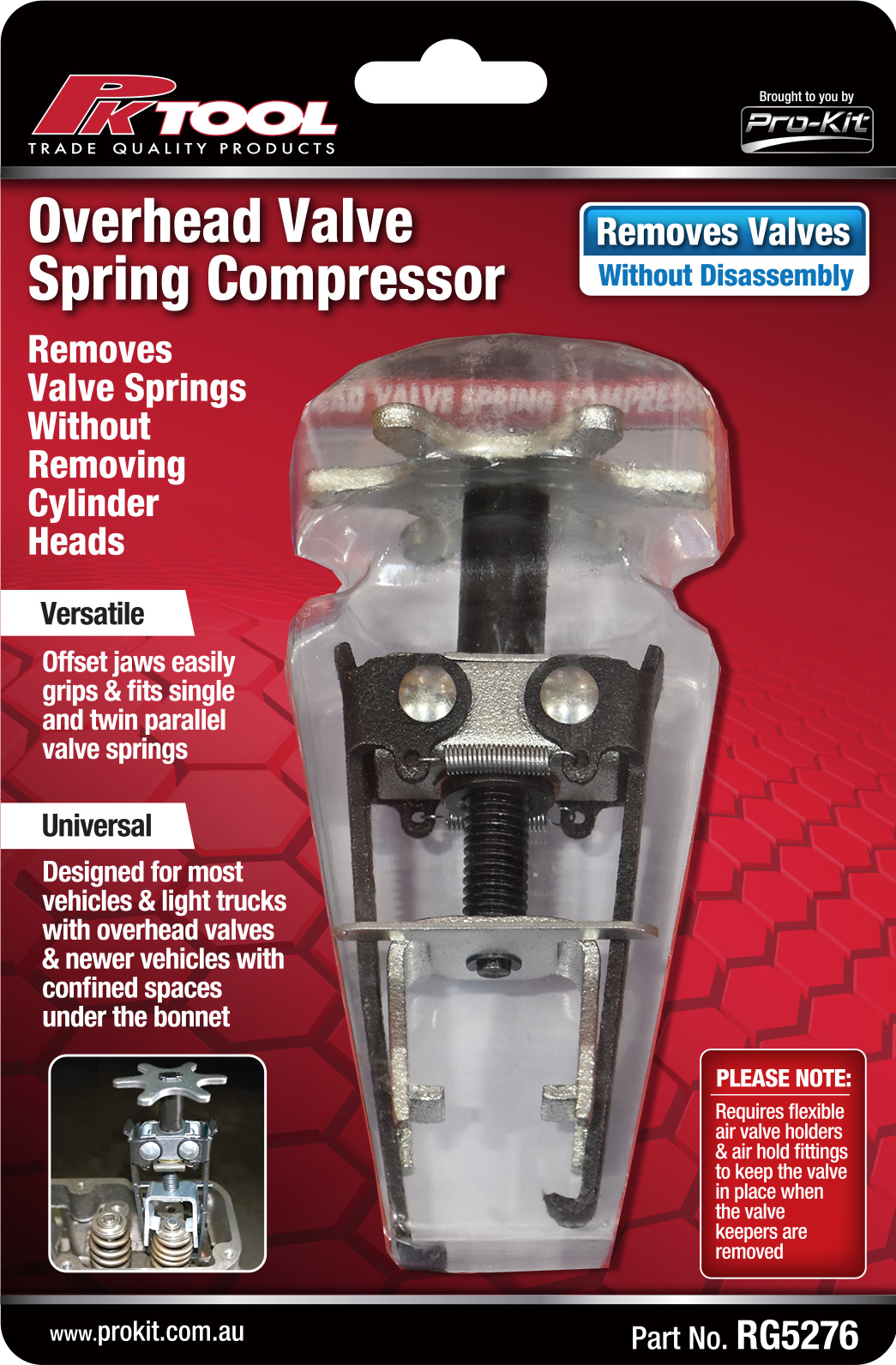 Universal Overhead Valve Spring Compressor