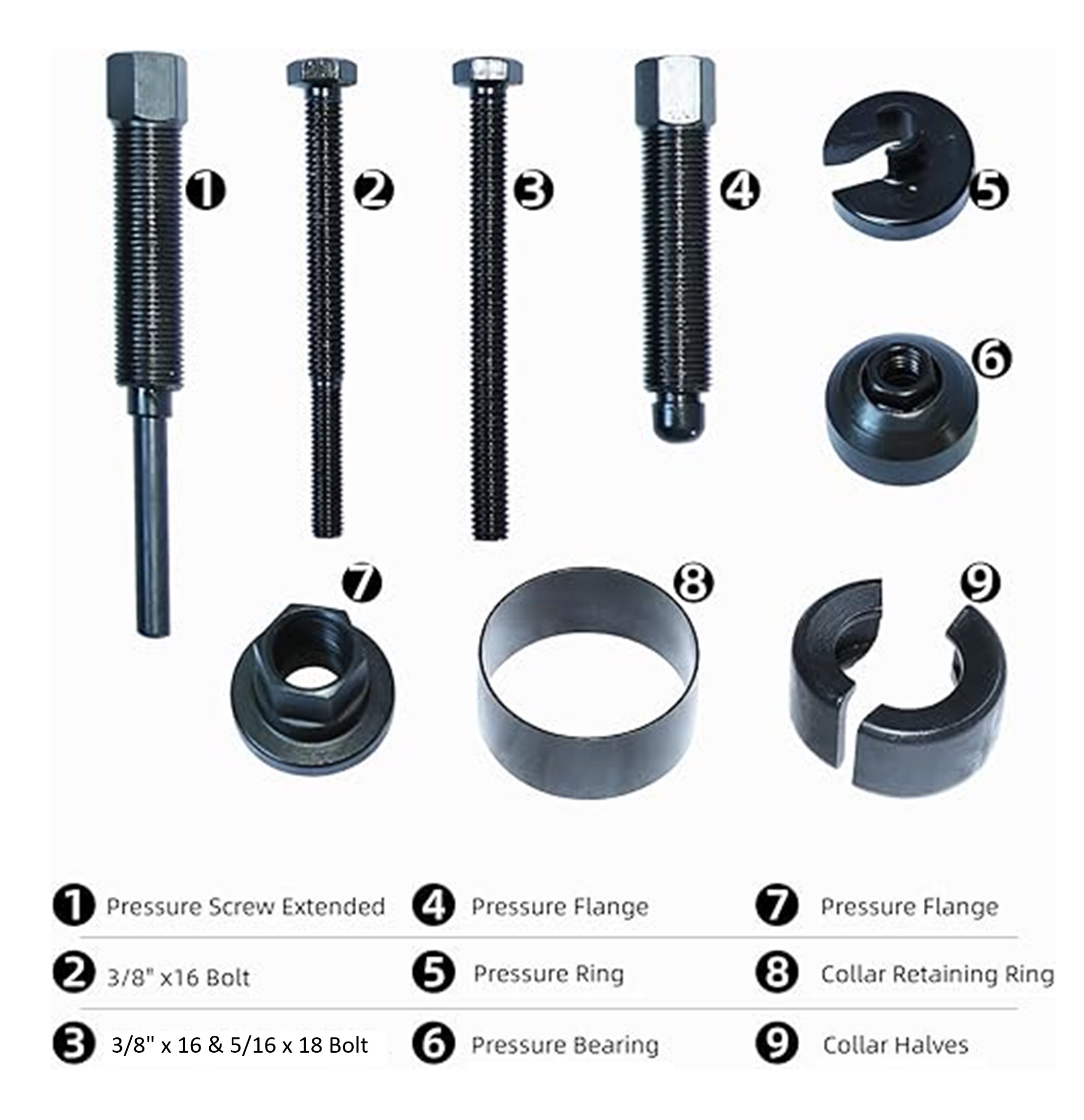 4pc Pulley Puller & Installer Kit