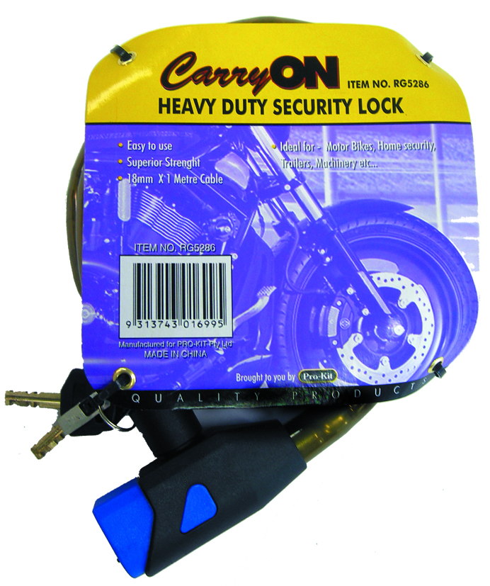 STRAIGHT SECURITY CABLE LOCK