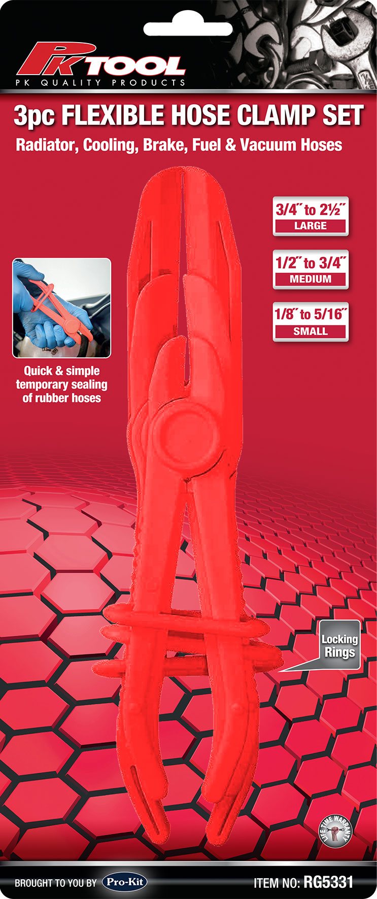 3pc HOSE CLAMPING SET