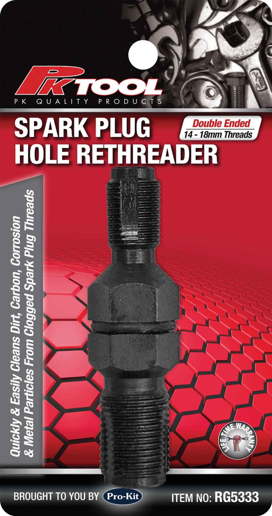 14 & 18mm SPARK PLUG RE-THREADER TOOL