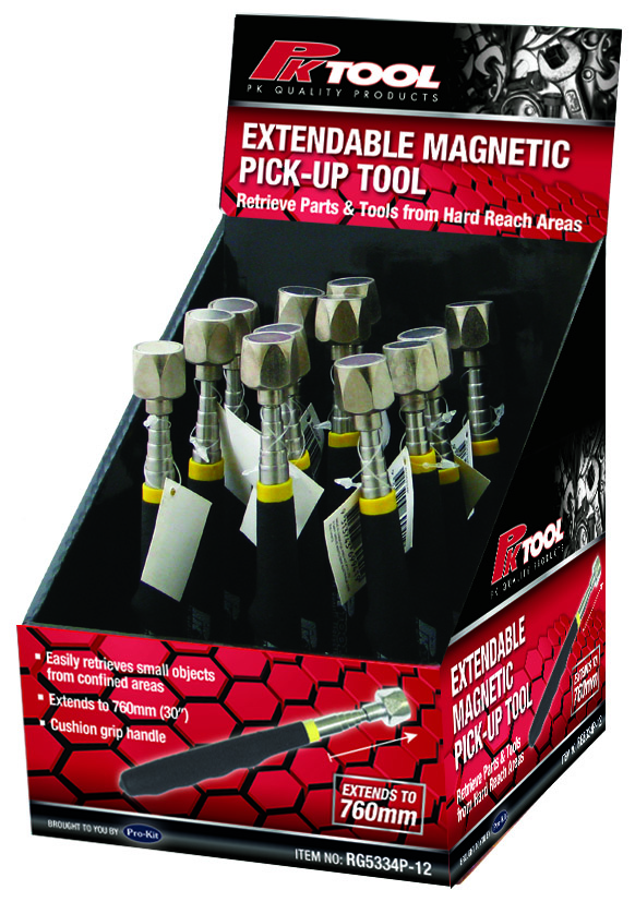 76cm Telescopic Magnetic Pocket Tool in 12pc POS Display