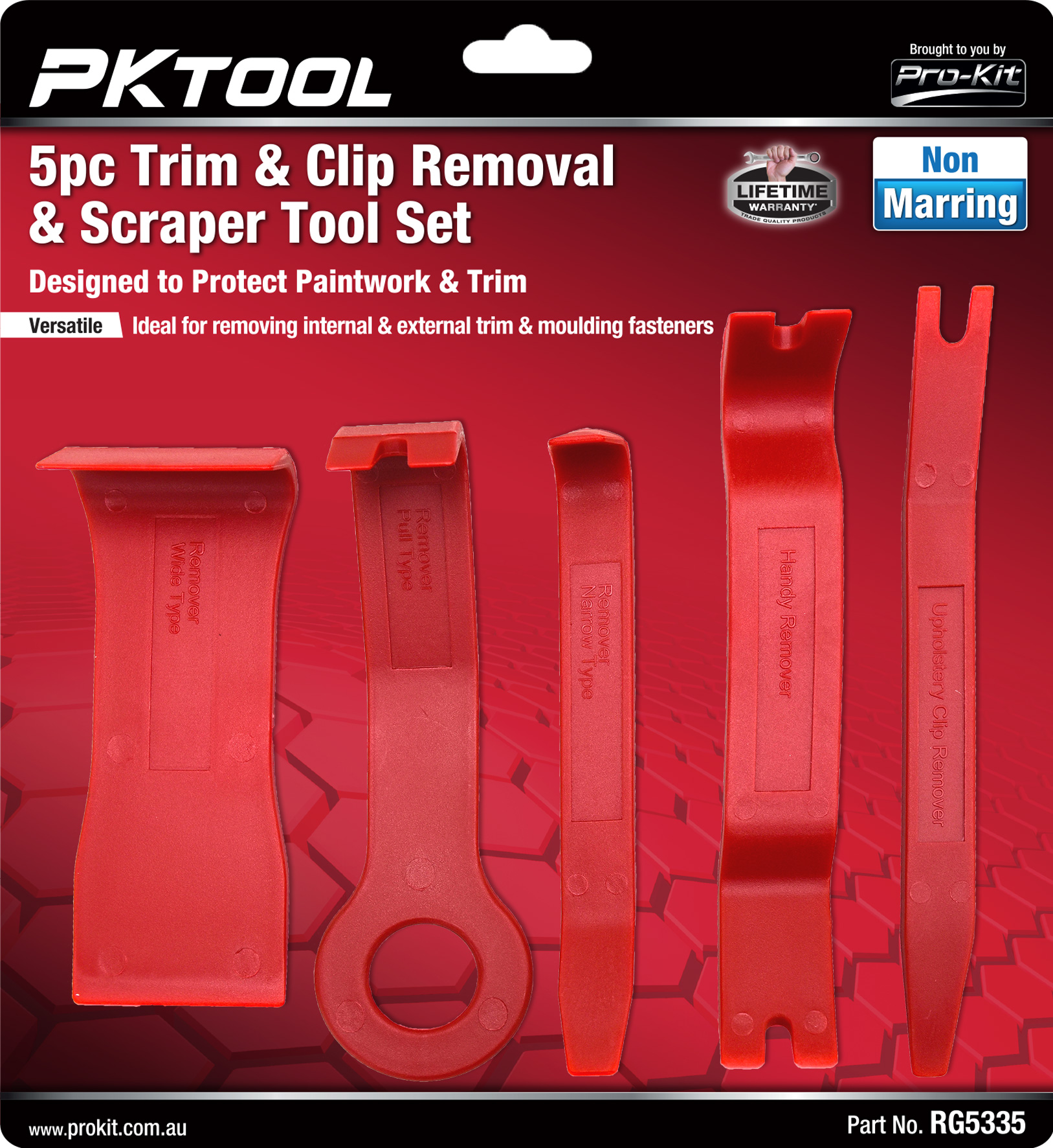 5pc Trim & Clip Removal & Scraper Tool Set