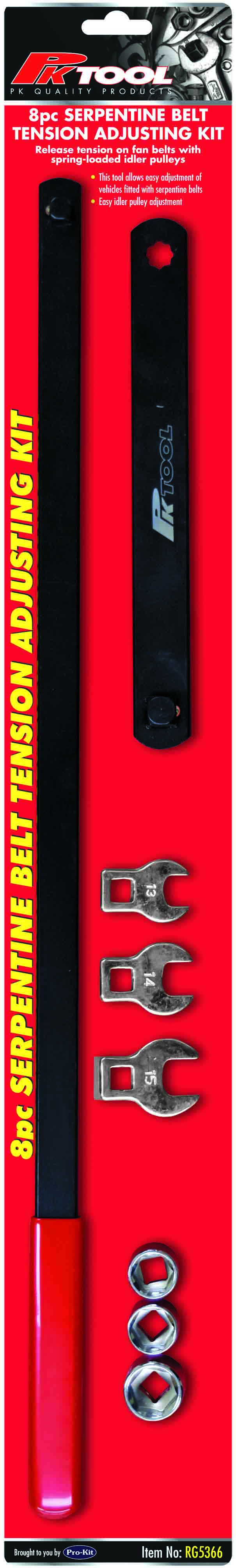 8pc 3/8” Dr Serpentine Belt Tension Adjusting Tool