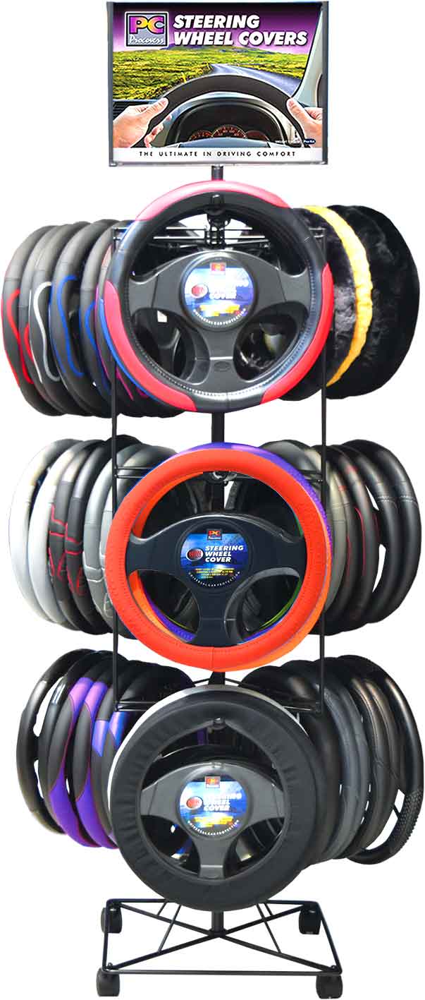 54pc New Style Steering Wheel Cover Merchandiser