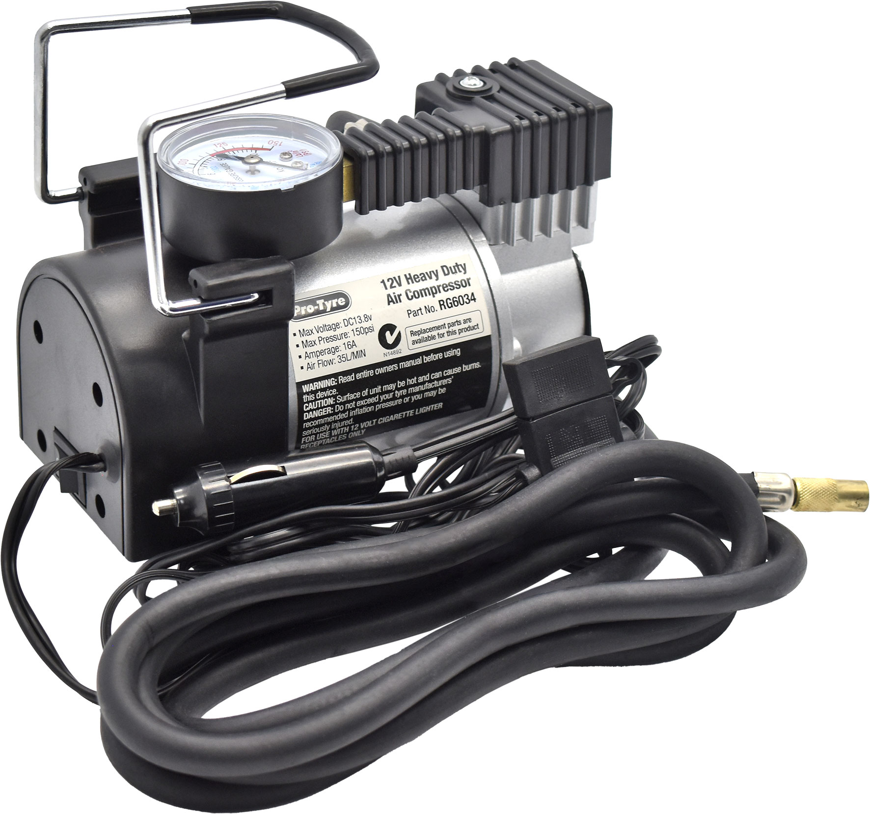 AIR COMPRESSOR – 12V 150PSI 30LPM HEAVY DUTY