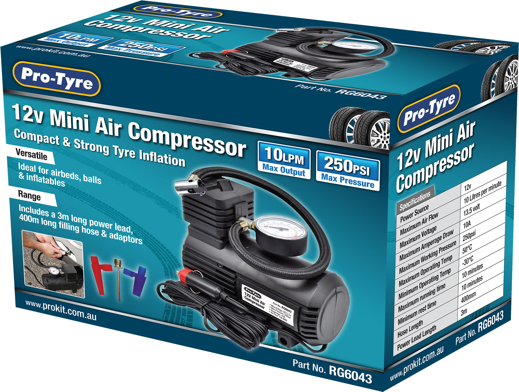 12v 250PSI AIR COMPRESSOR