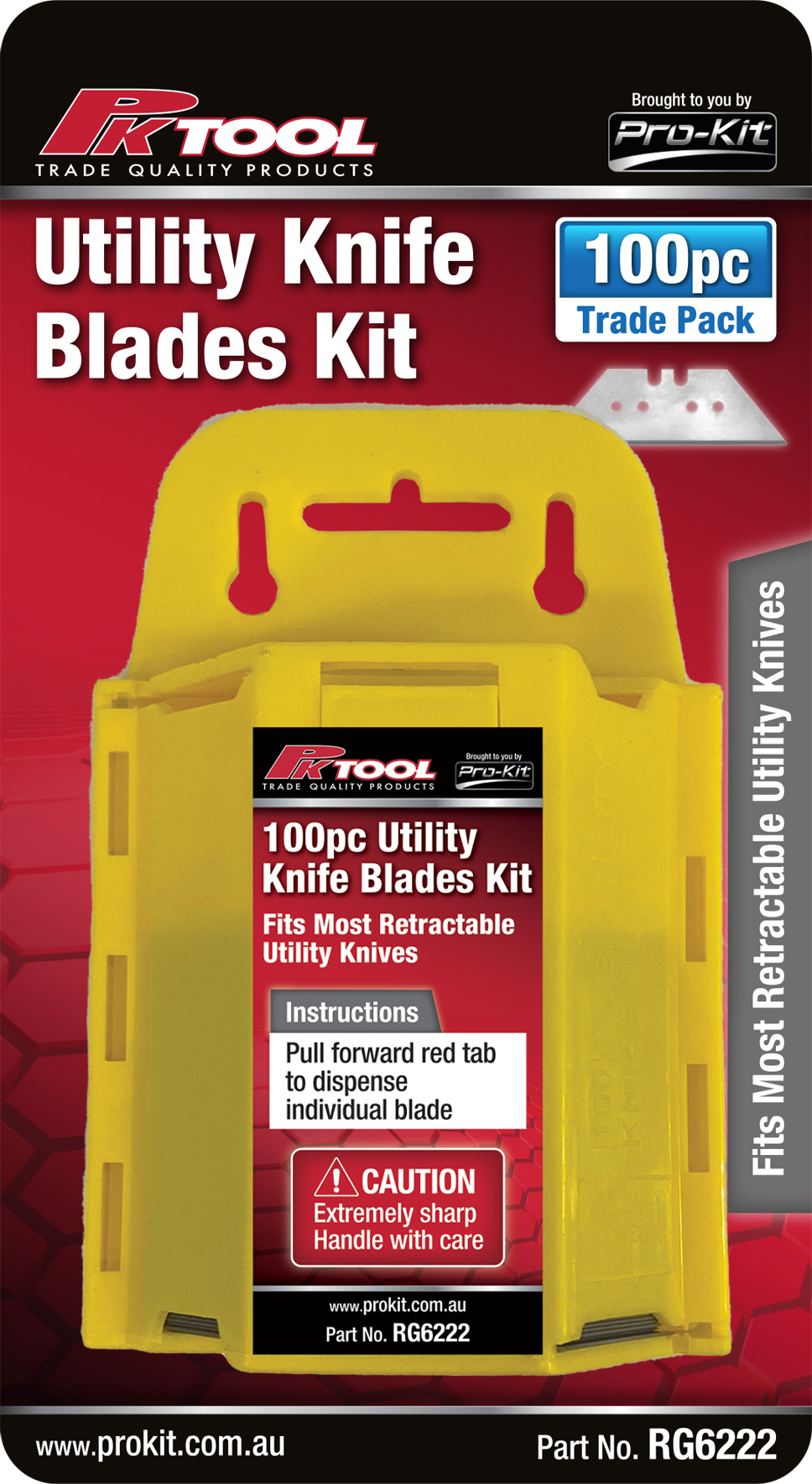 100pc Utility Knife Blades Kit