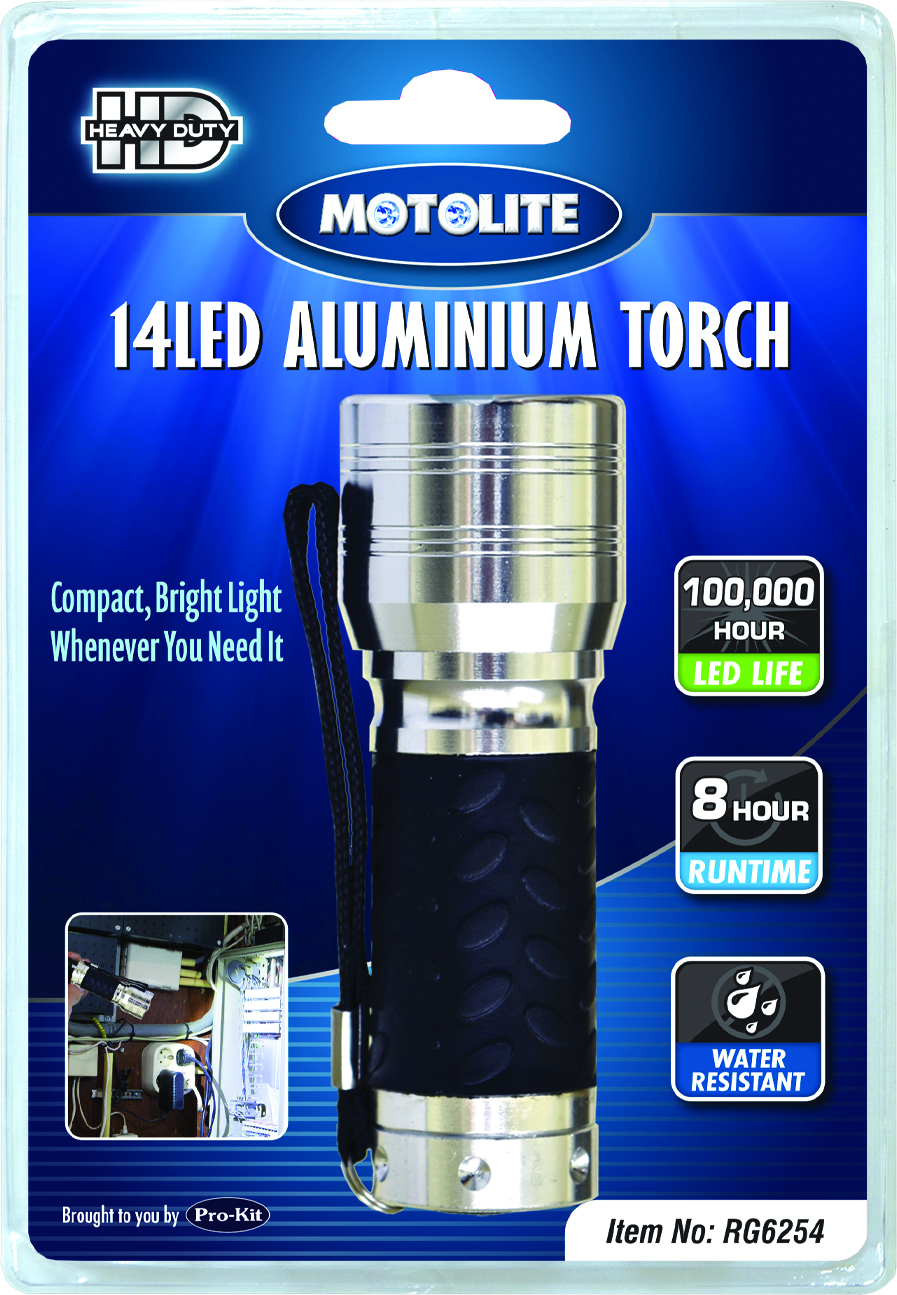 120mm 14LED Aluminium Torch