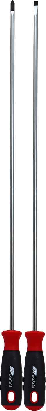 2pc 450mm Phillips & Blade Long Screwdriver Set
