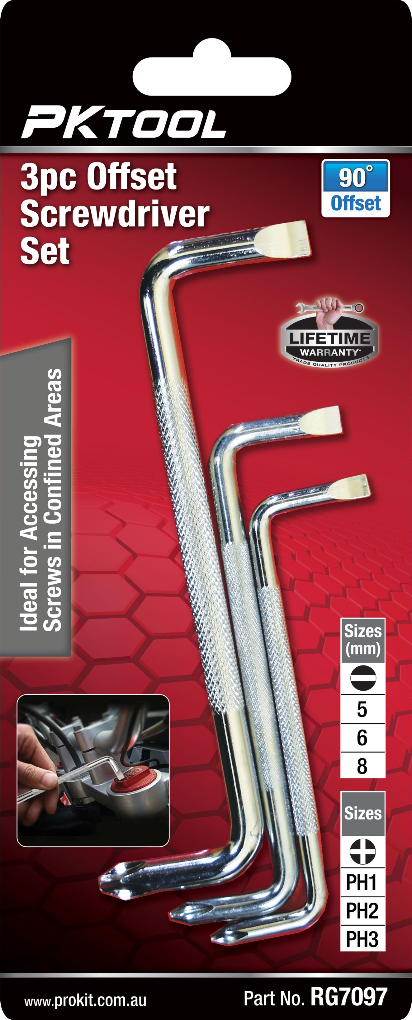3pc Offset Screwdriver Set