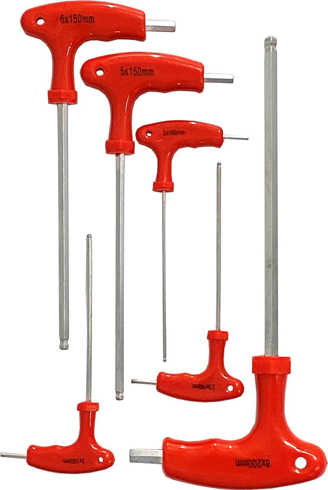 6pc T-Handle Ball End Hex Key Set