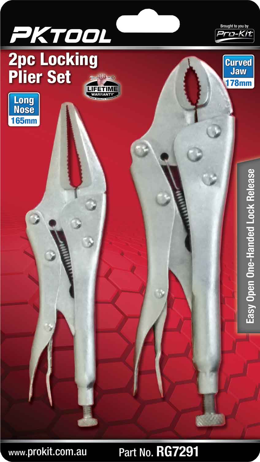 2pc Locking Plier Set