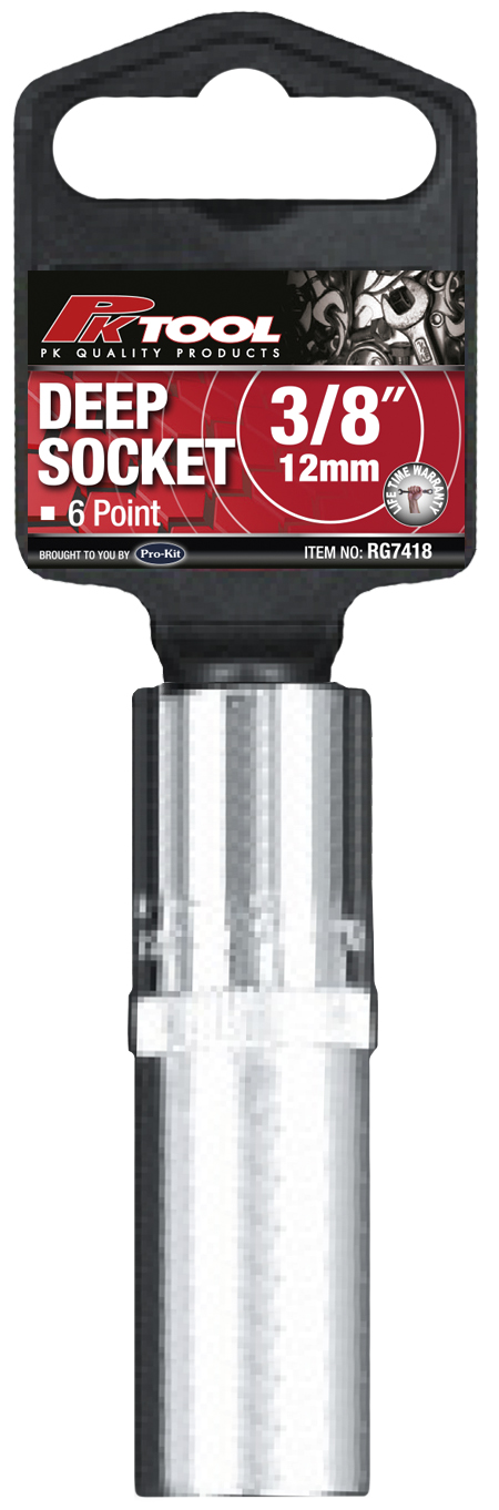 10mm 6PT 3/8”  DRIVE METRIC Cr-V METRIC DEEP SOCKET