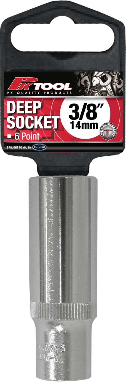 14mm 6PT 3/8”  DRIVE METRIC Cr-V METRIC DEEP SOCKET