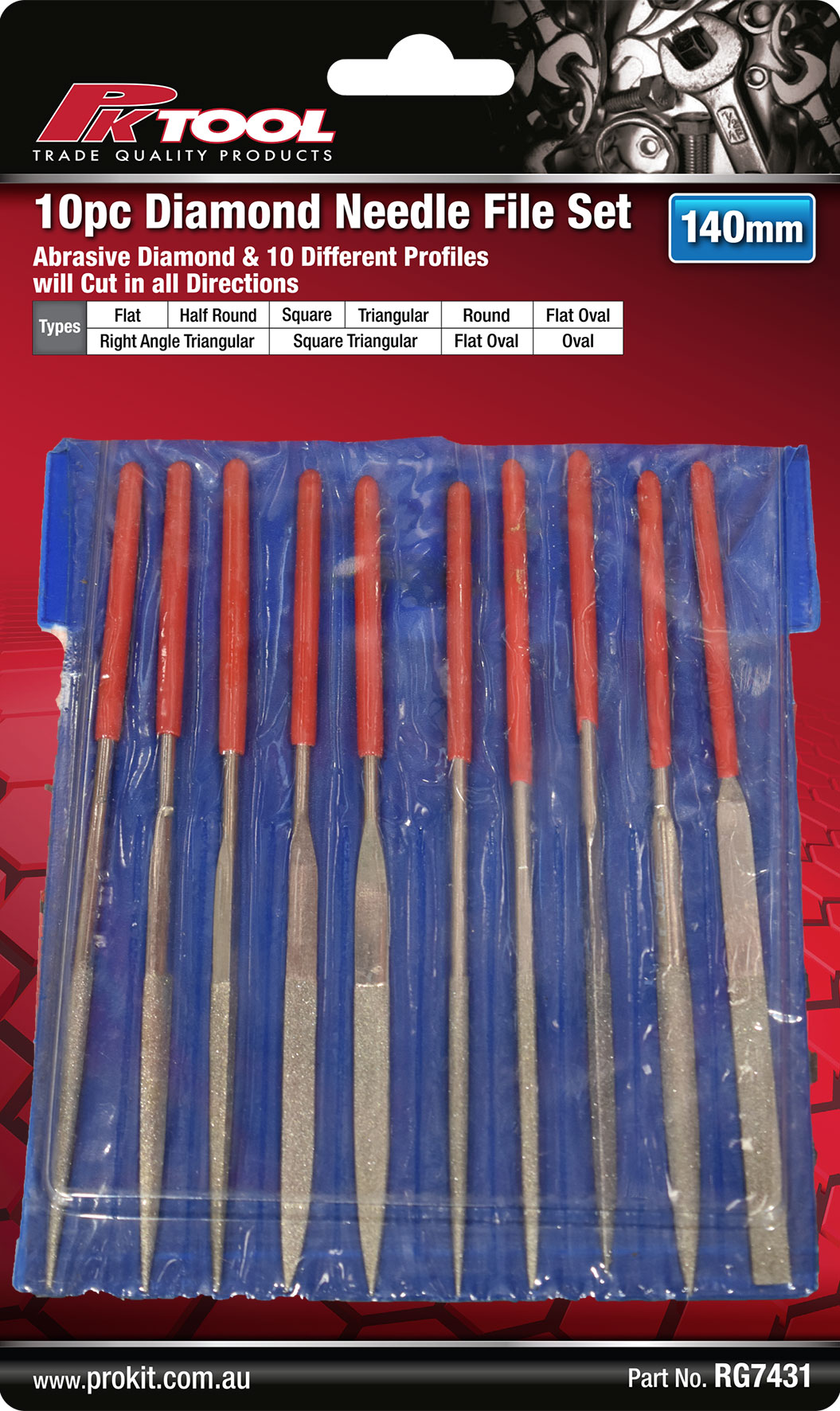 10pc 140mm Diamond Needle Set