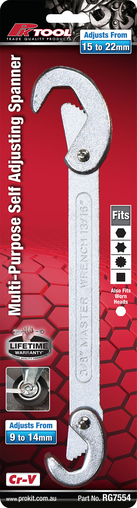 MULTIPURPOSE SELF ADJUSTING SPANNER