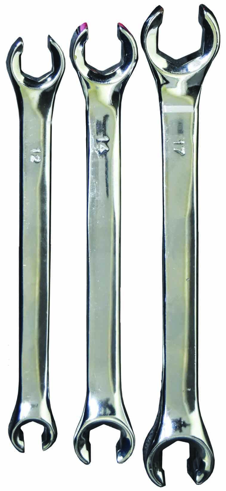 3pc METRIC FLARE NUT Cr-V SPANNER SET