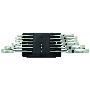 6pc Metric Flexible Ratchet Combination Spanner Set