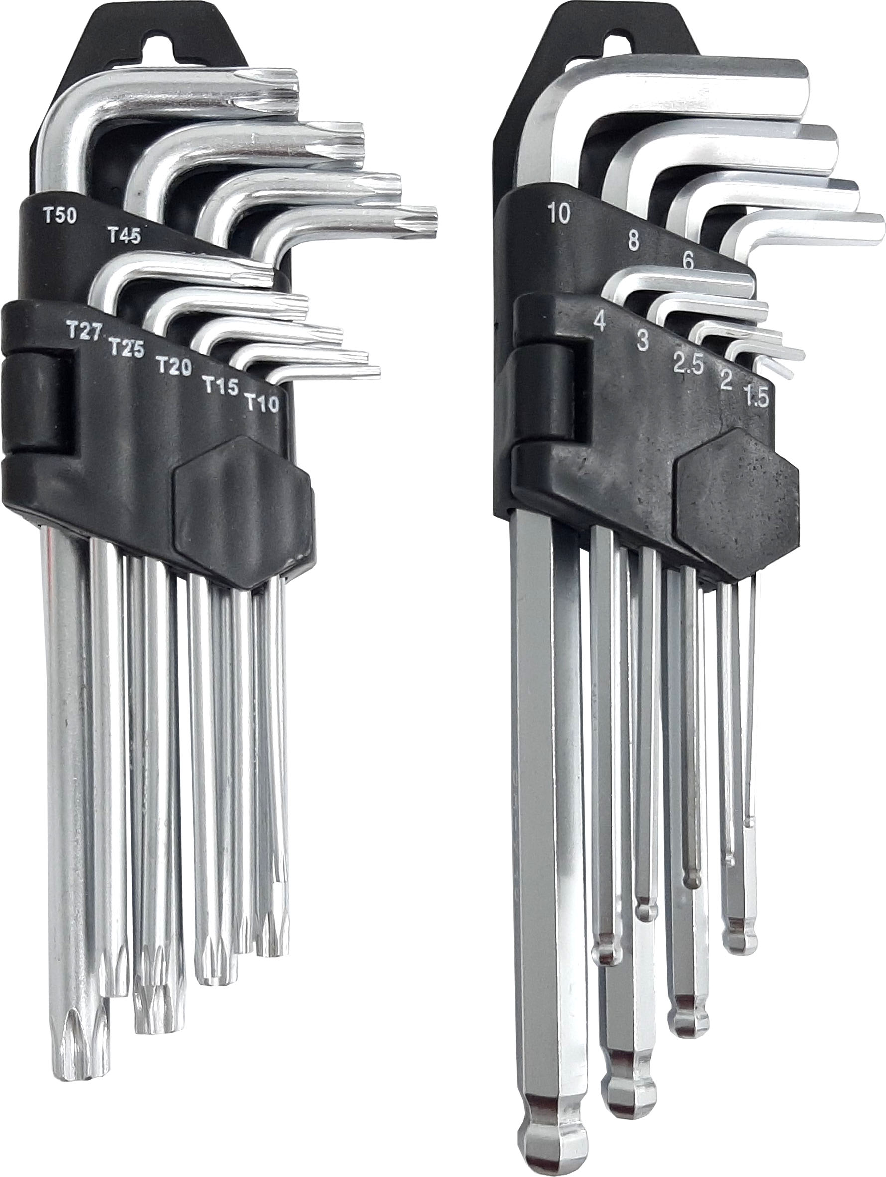 18pc Metric Ball End Hex & Tamper Star Key Set