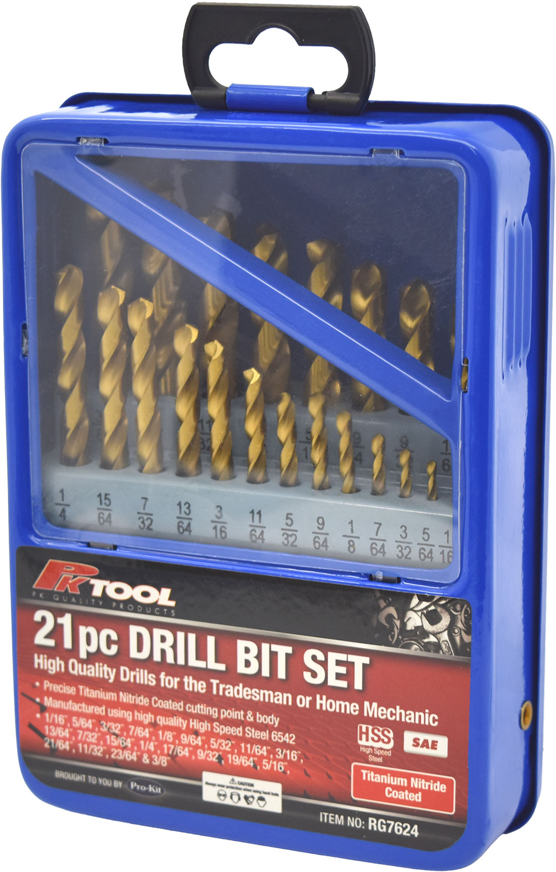 21pc Imperial Drill Bit Set in Metal Case