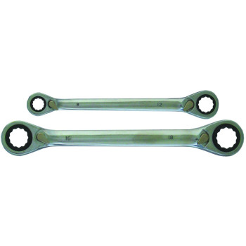 2pc Metric Reversible Ratchet Ring Spanner Set