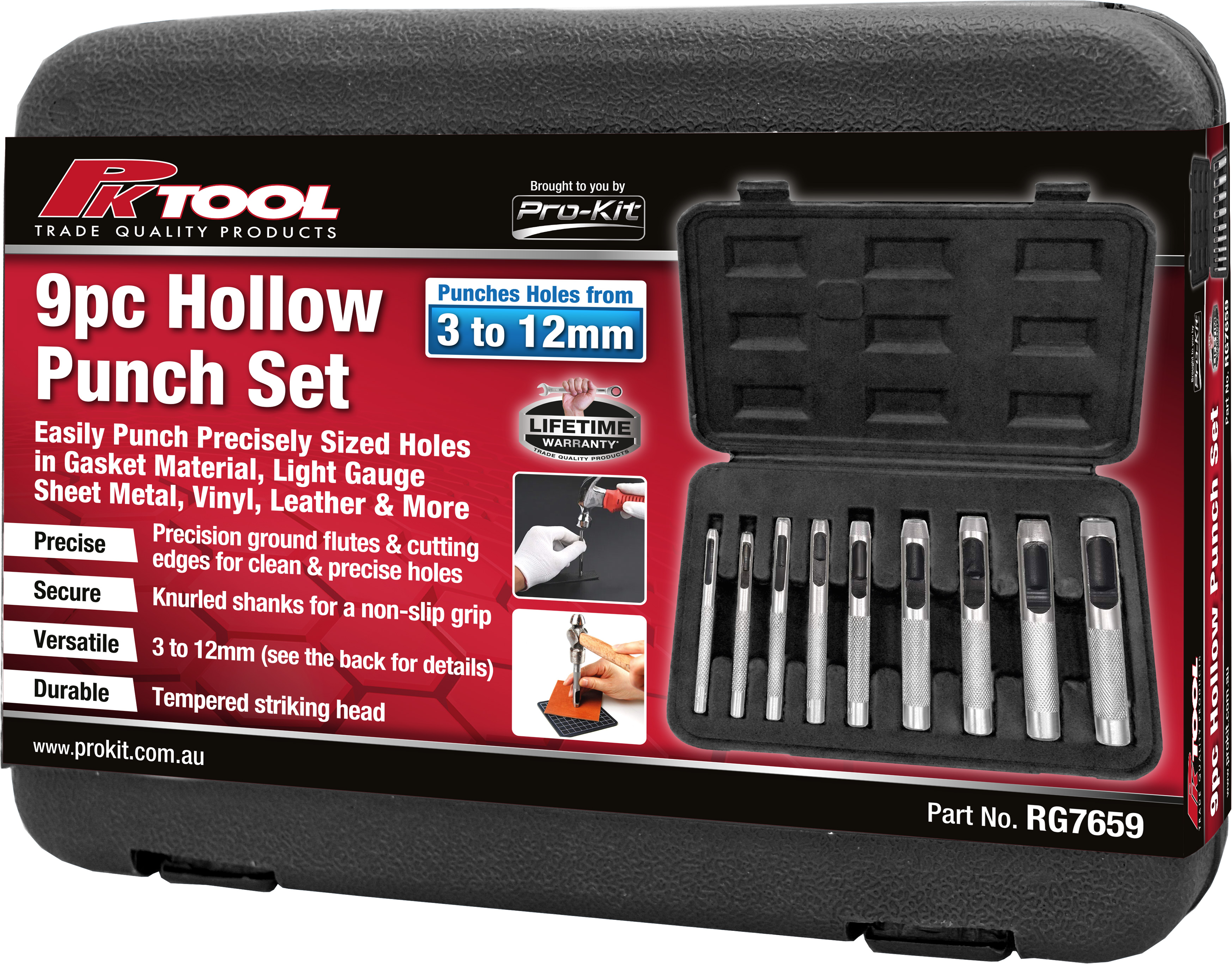 9pc Hollow Punch Set