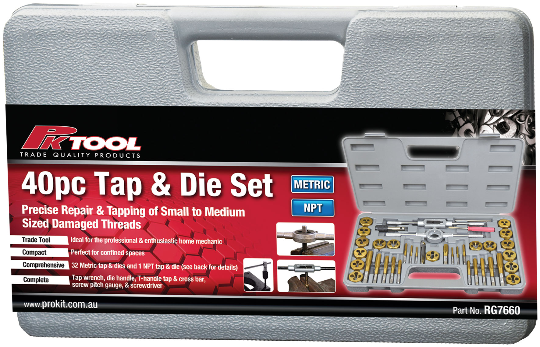 TAP & DIE SET – 40pc METRIC