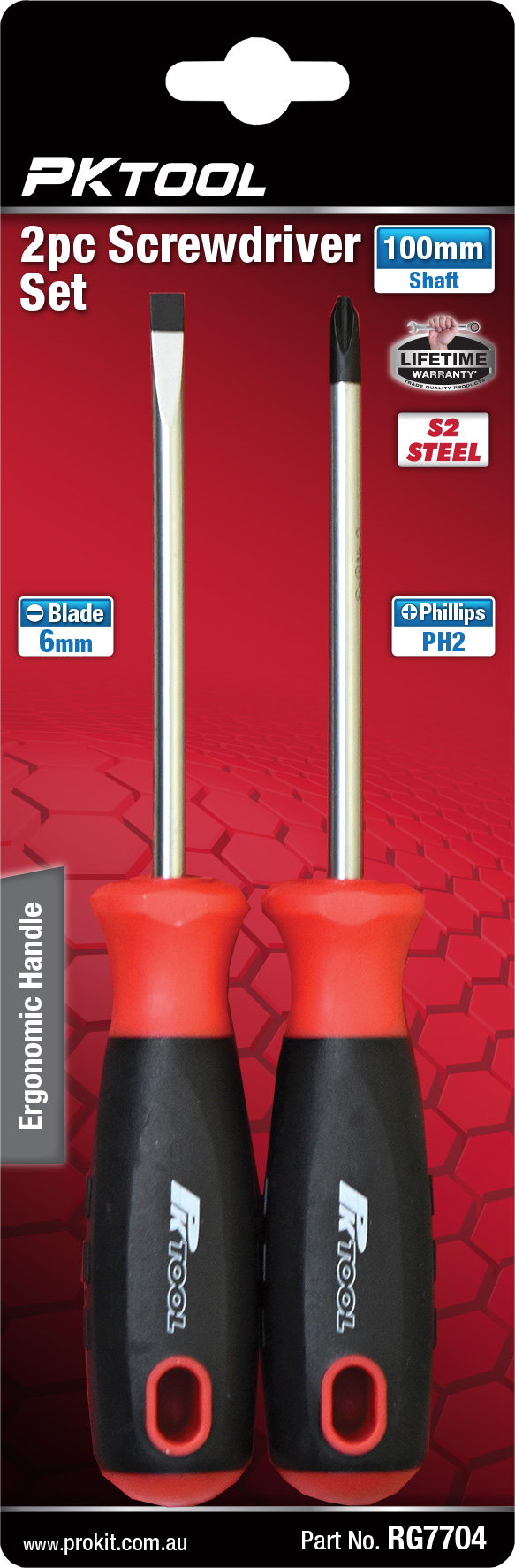 2pc 100mm Screwdriver Set
