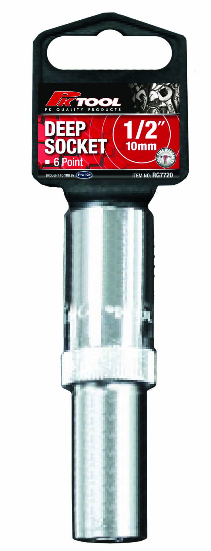 10mm 6PT 1/2” DRIVE METRIC Cr-V METRIC DEEP SOCKET