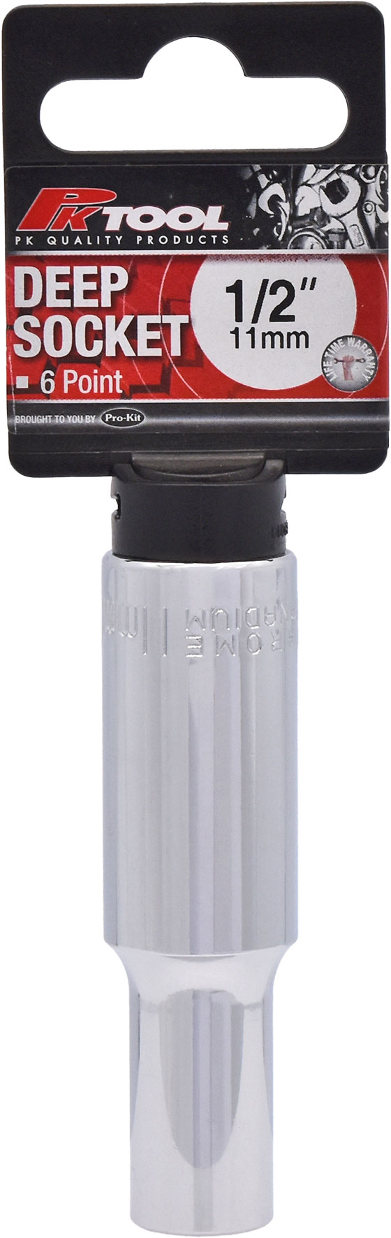 11mm 6PT 1/2” DRIVE METRIC Cr-V METRIC DEEP SOCKET