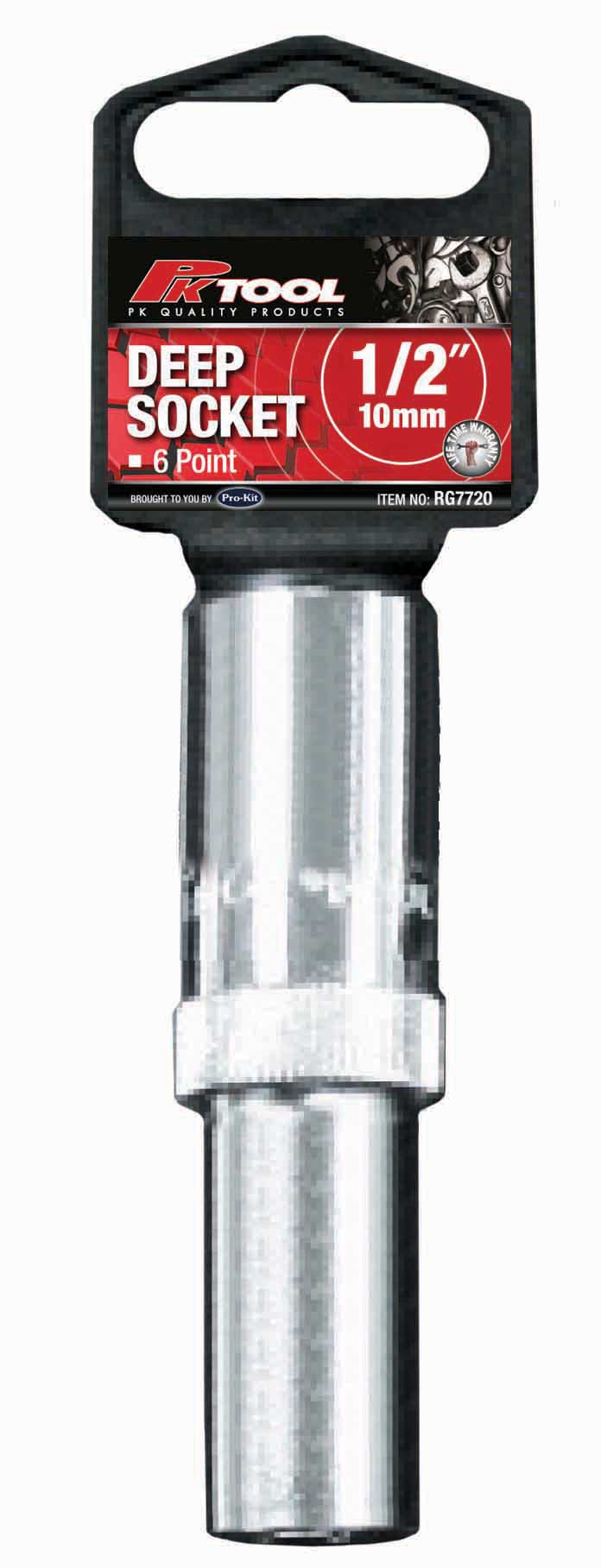 17mm 6PT 1/2” DRIVE METRIC Cr-V METRIC DEEP SOCKET