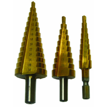 3pc HSS Step Drill Set