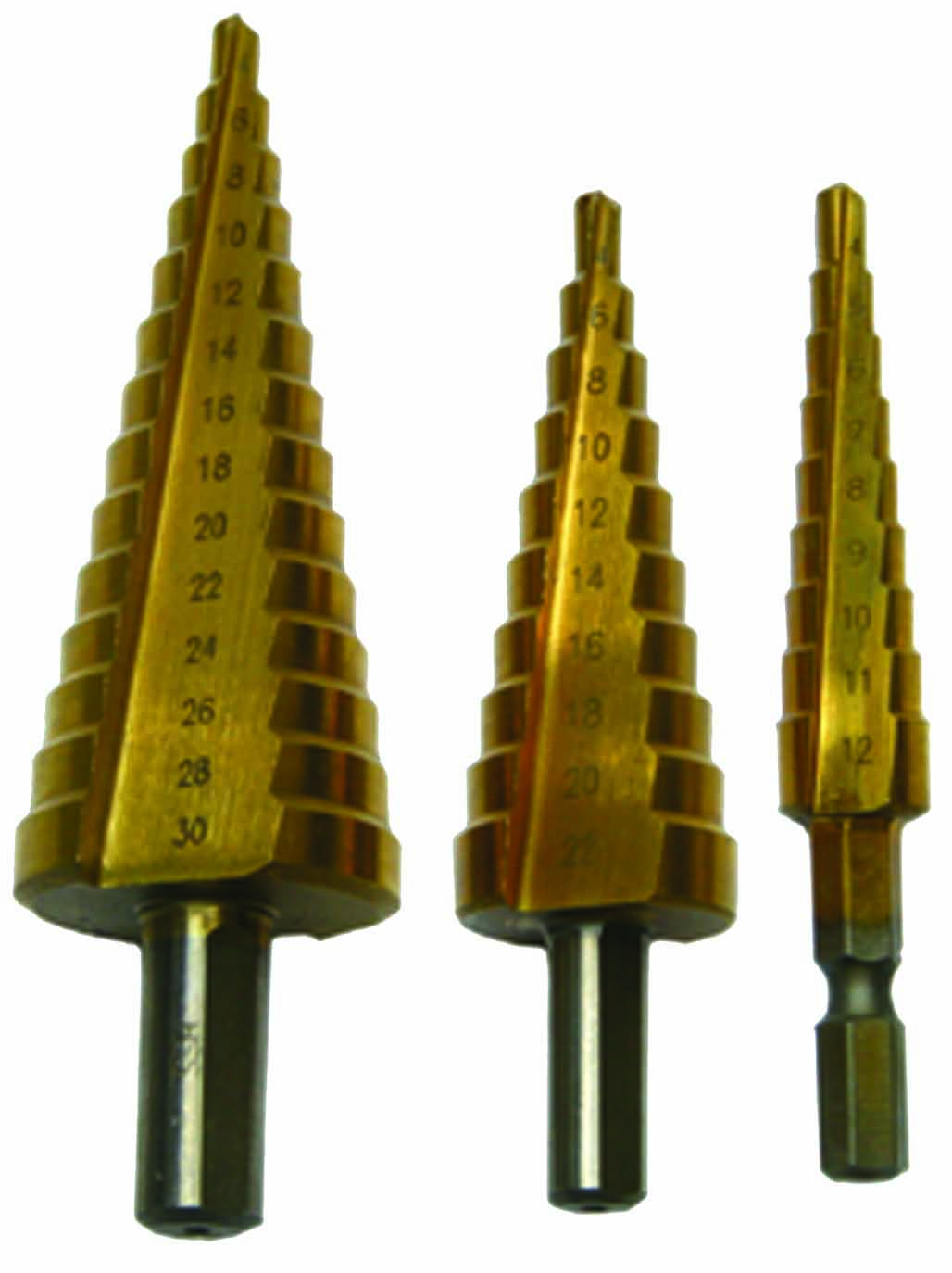 3pc HSS Step Drill Set