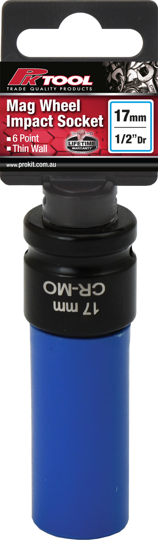 17mm 1/2” Dr Metric Mag Wheel Deep Impact Socket