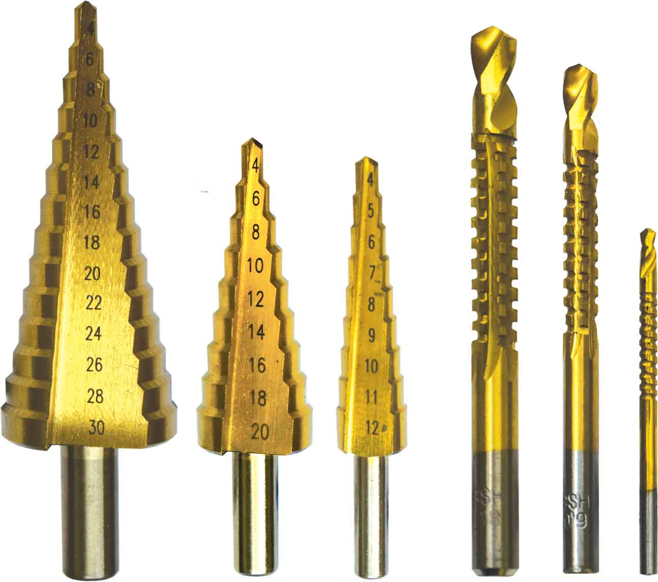 6pc Step & Hole Drill Set