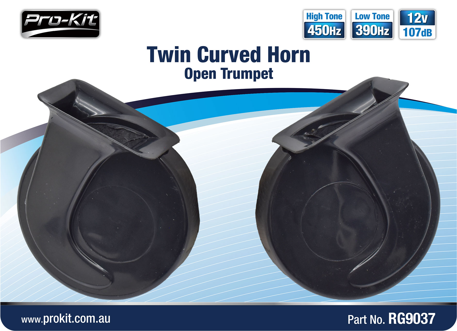 HORN – TWIN CURVED HIGH/LOW 12V