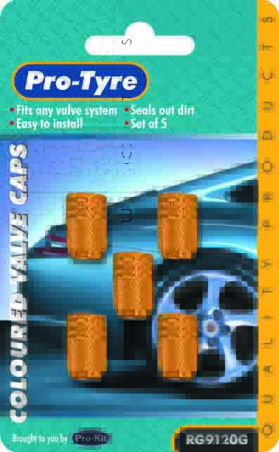 VALVE CAPS – 5pc ANODIZED GOLD