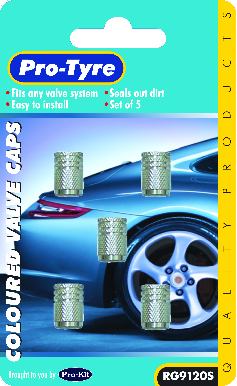 VALVE CAPS – 5pc ANODIZED SILVER