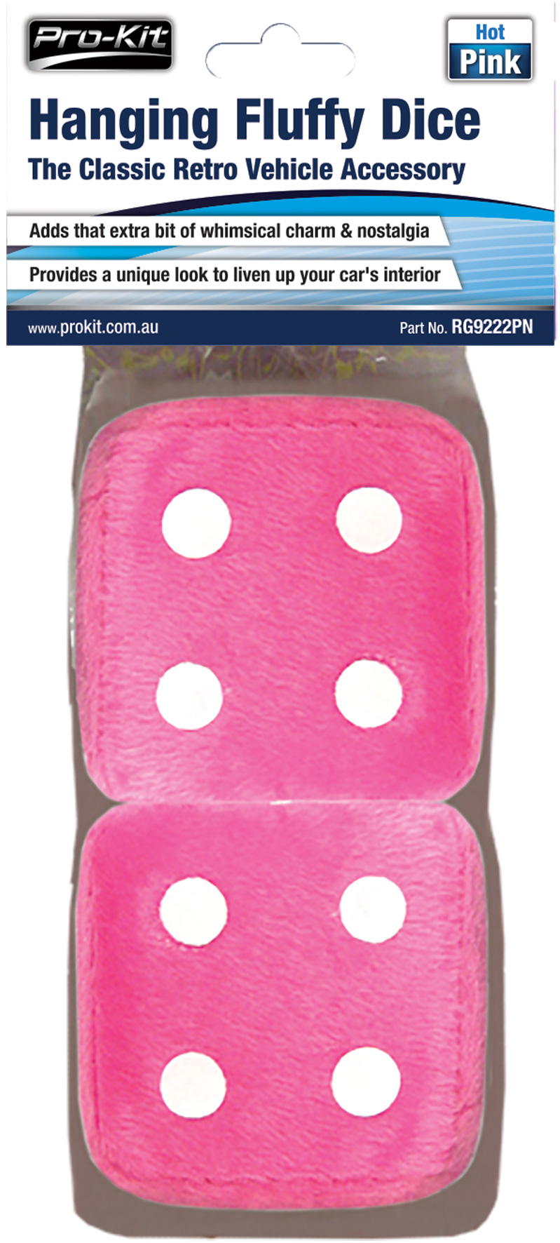 Hot Pink Hanging Fluffy Dice