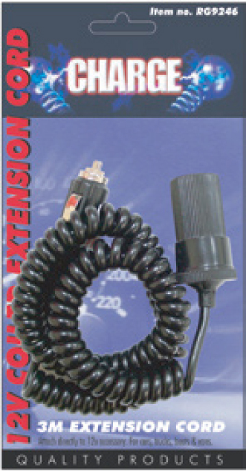12/24V Single Lighter Socket With Coiled Lead 5amp