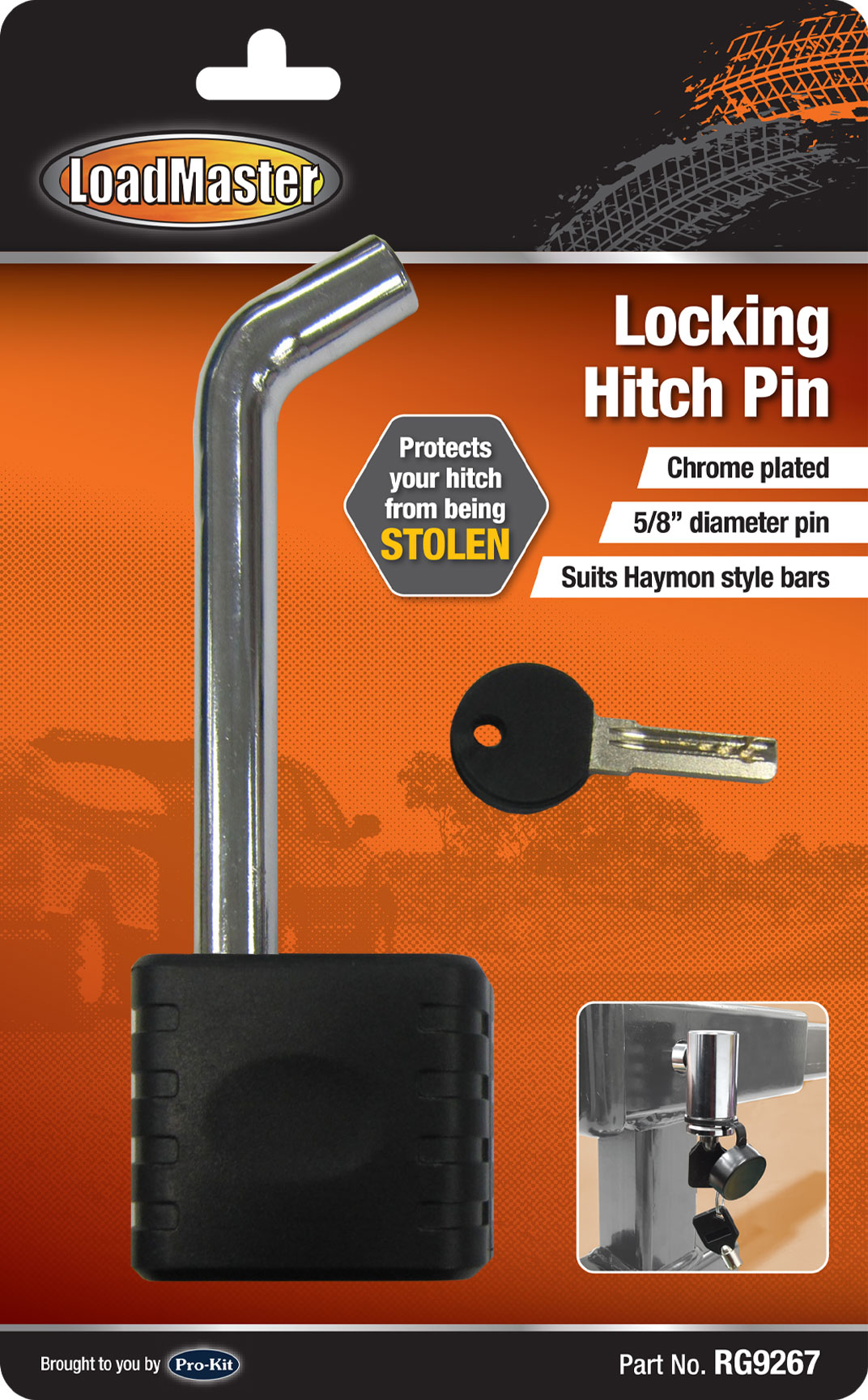 Towbar Locking Hitch Pin