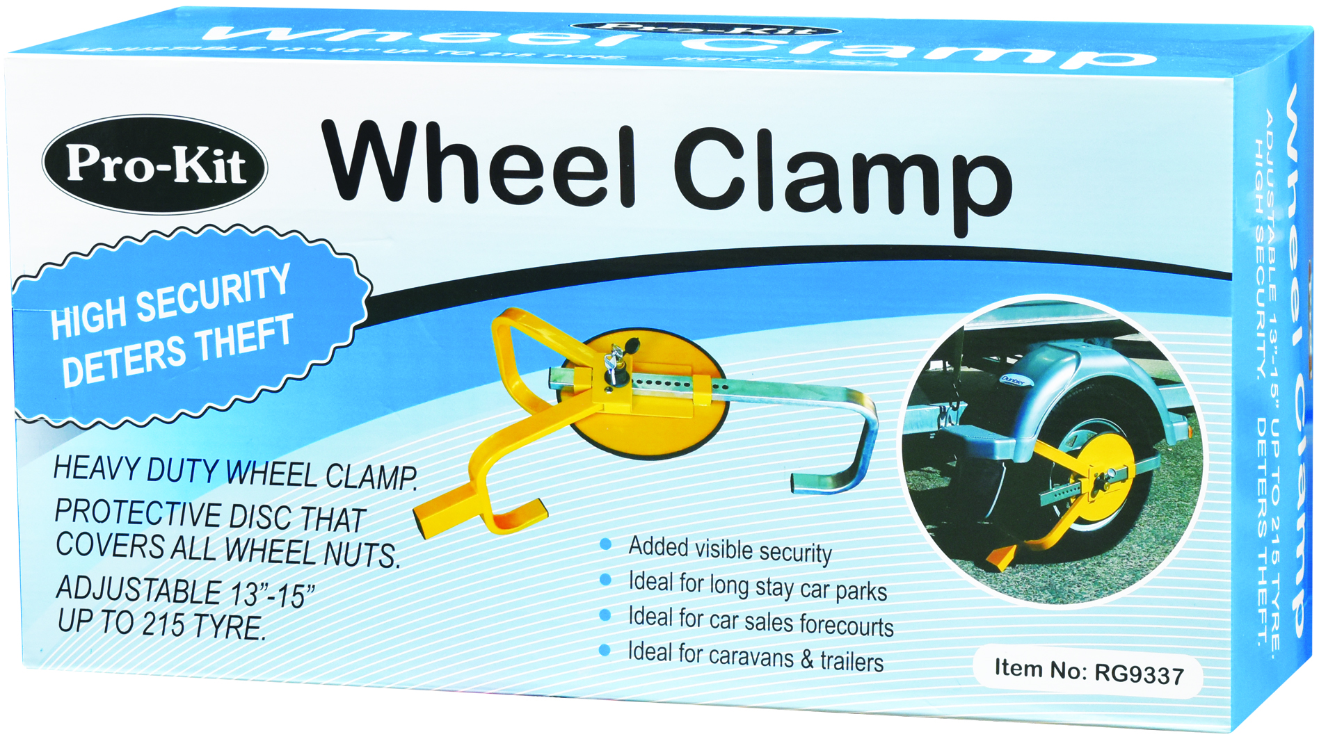 Security Clamp  with Round, Wheel Nut Security Disc