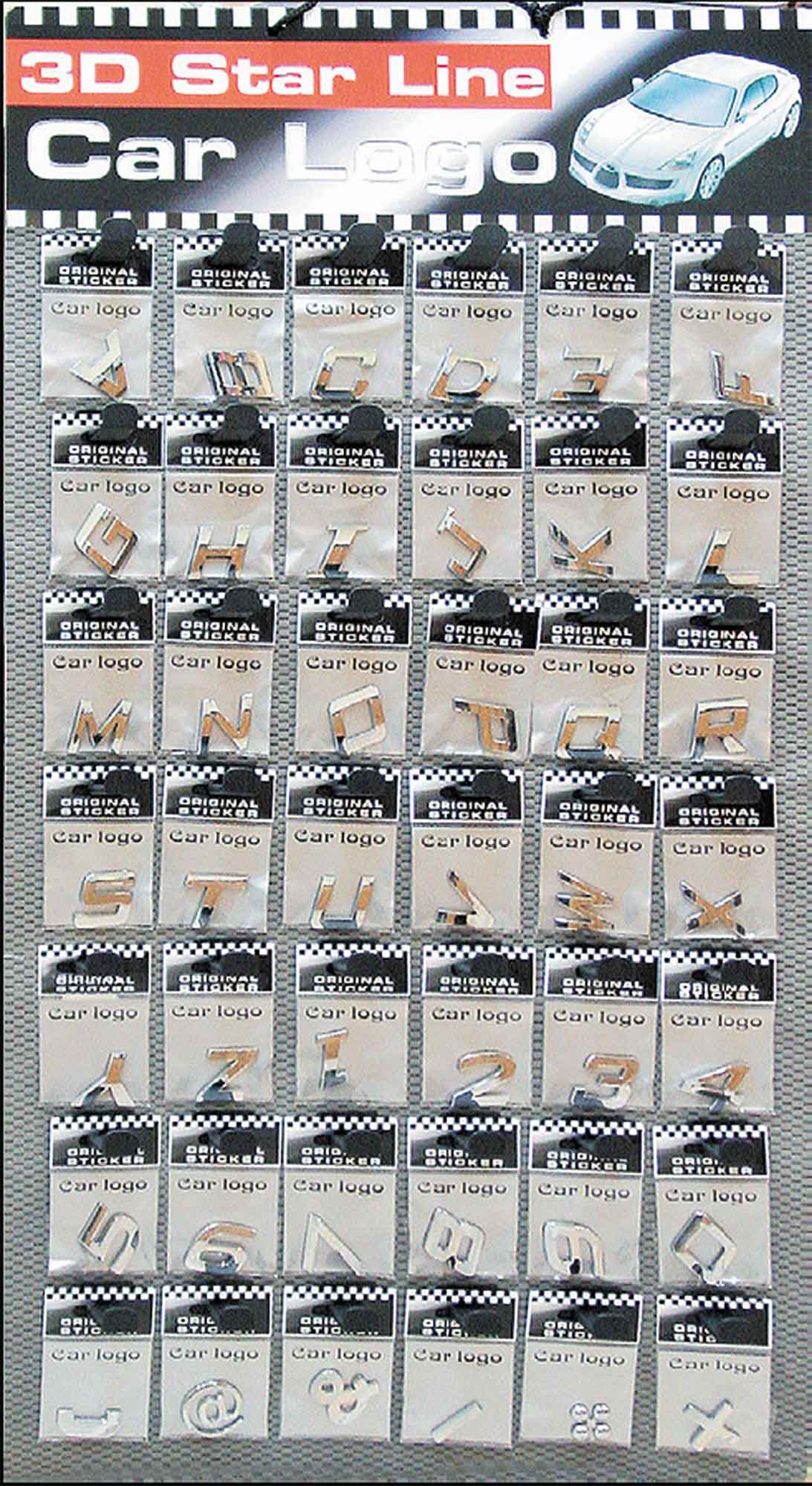 420pc Decorative 3D Raised Letter Merchandiser on POS Display
