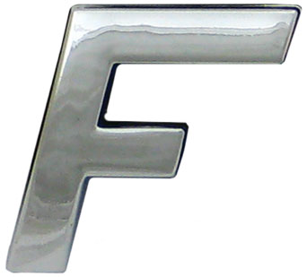 10pc Decorative 3D Raised Letter F