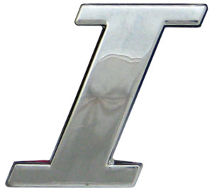 10pc Decorative 3D Raised Letter I