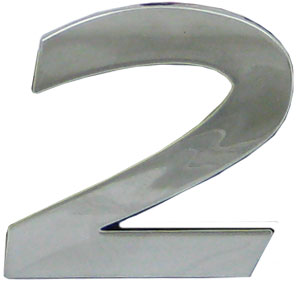 DECORATIVE NUMBER 2 PKT 10