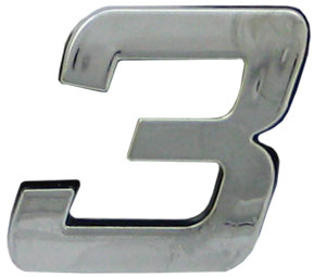 DECORATIVE NUMBER 3 PKT 10