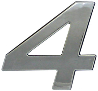 DECORATIVE NUMBER 4 PKT 10